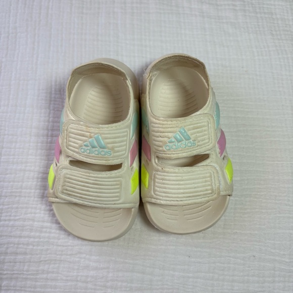 Adidas Kids Sandals - Cream with Pastel Accents - Picture 2 of 6